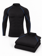 Muscle Fit Long Sleeve Training Shirt 3-Pack - Mock Neck