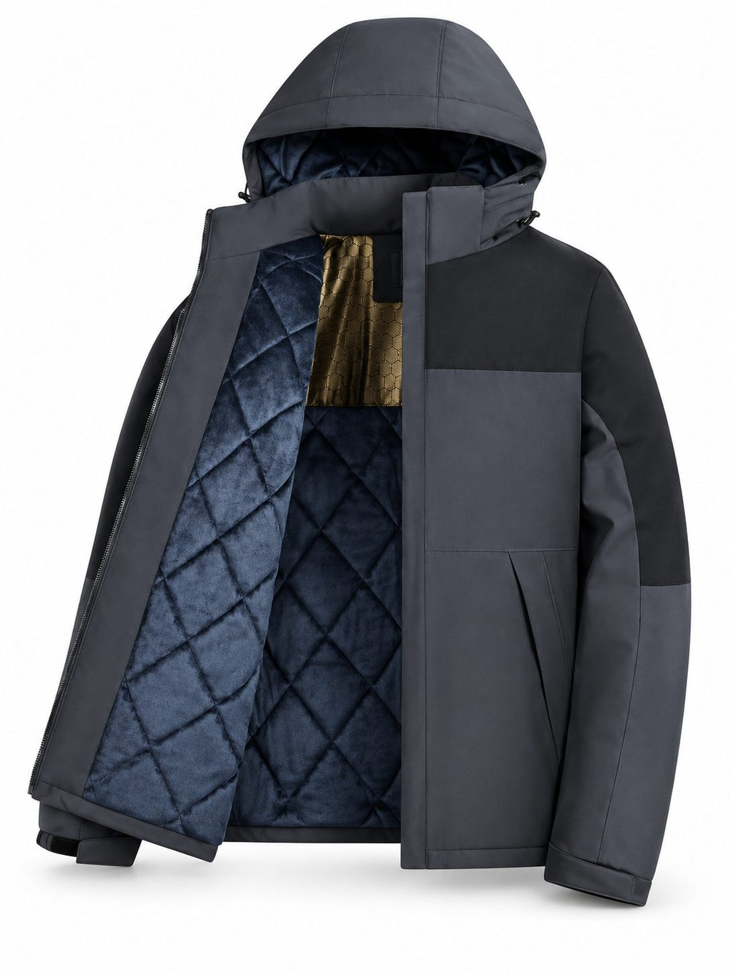Insulated Hooded Winter Hiking Jacket