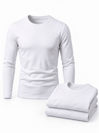 Fleece-Lined Thermal Crewneck Base Layer Shirts 3-Pack