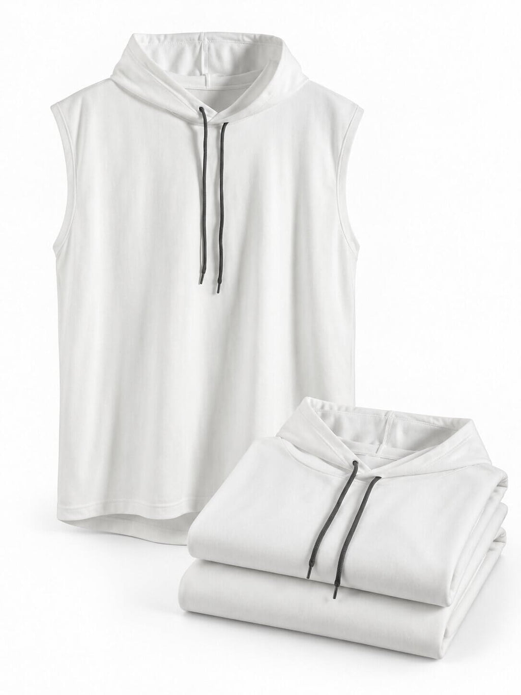 Men's Sleeveless Gym Hoodies - 3-Pack