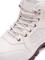 Mid-Cut Hiking Shoes with Mesh Panels and Lugged Sole