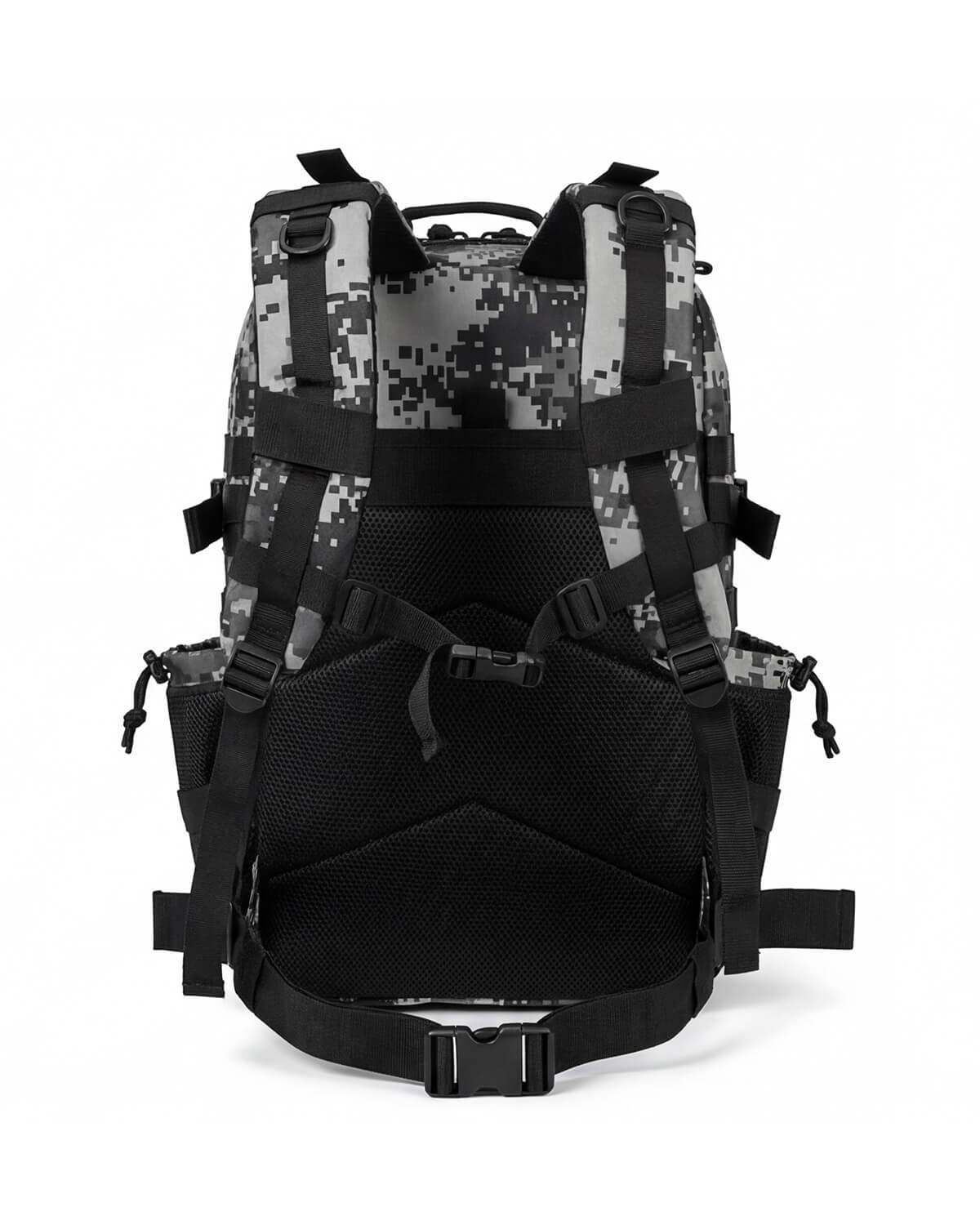 Tactical-Style Backpack with MOLLE Webbing and Patch Panel