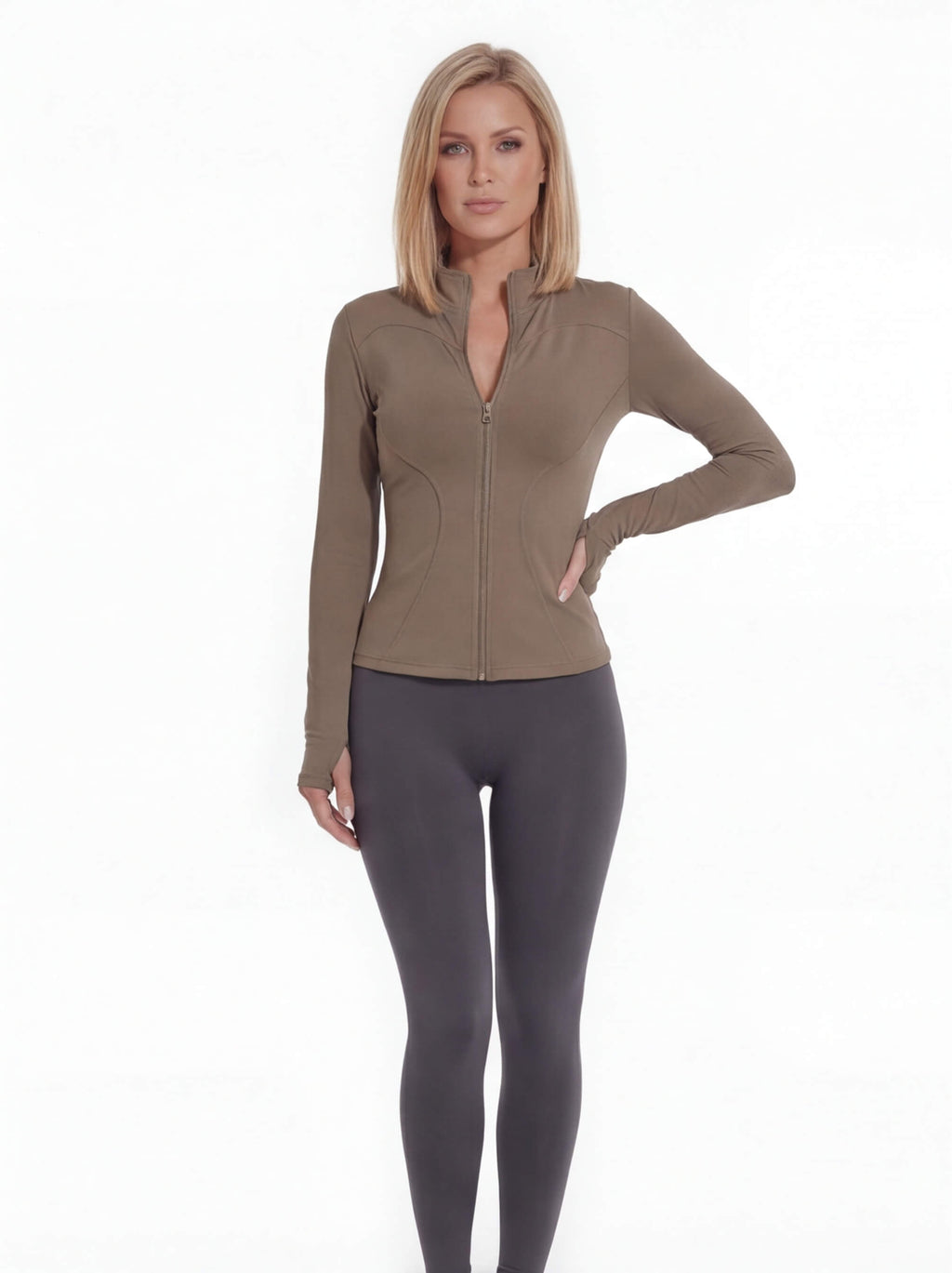 Women’s Full-Zip Training Jacket with Thumb Holes