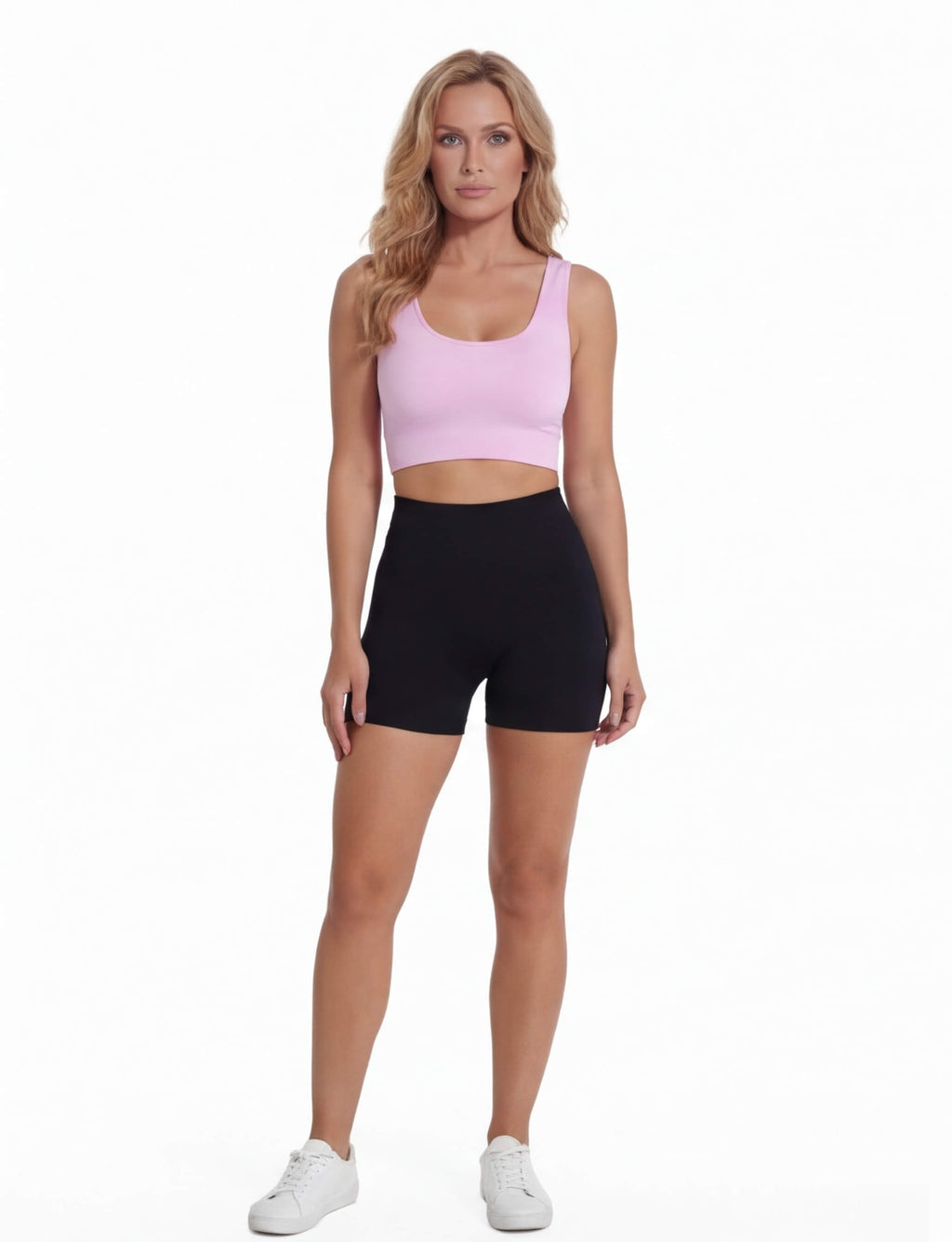 High-Waisted Seamless Workout Shorts with Stretch Fit