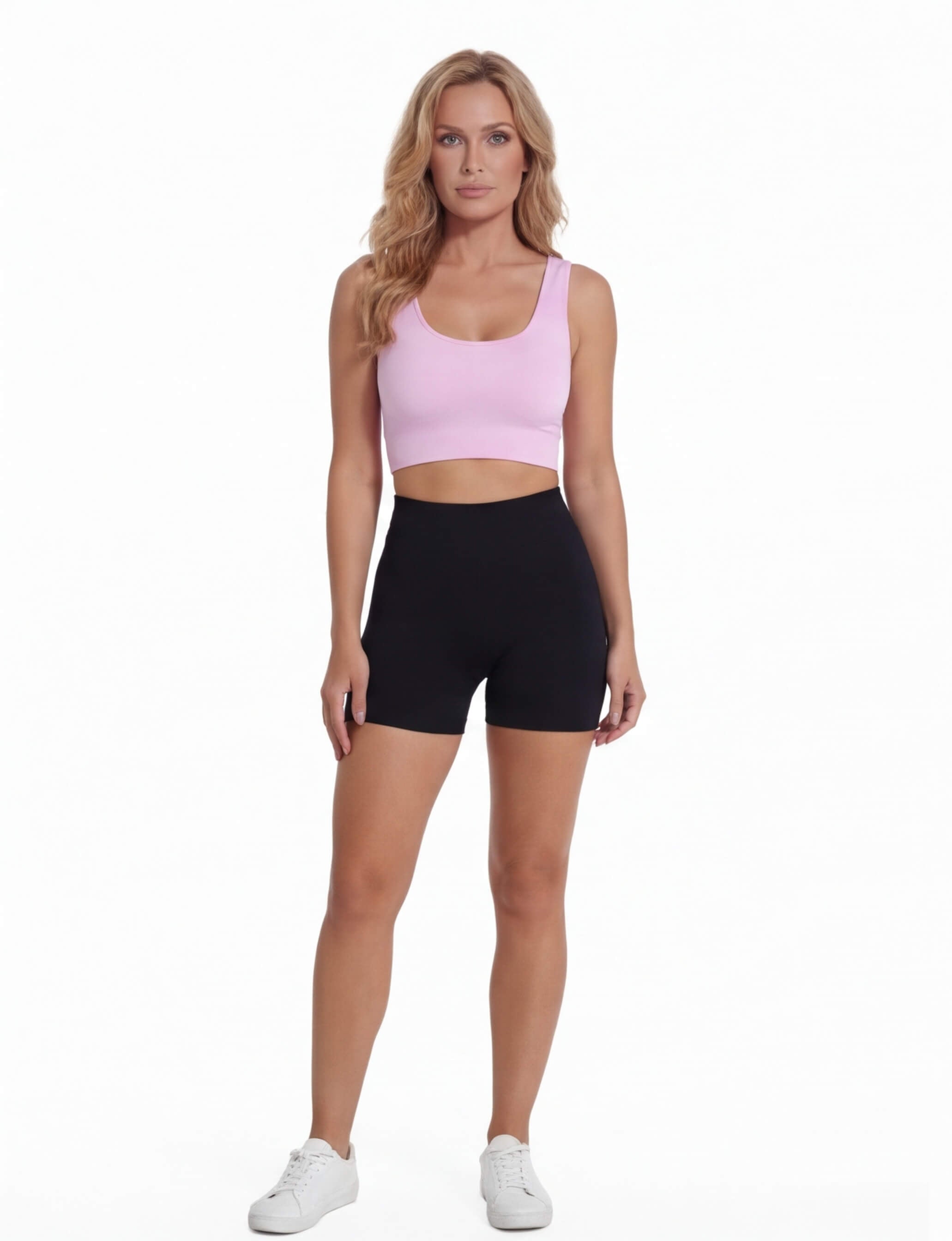 High-Waisted Seamless Workout Shorts with Stretch Fit
