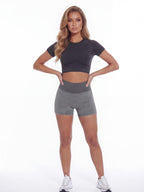 High-Waisted Compression Ultrashort Training Shorts