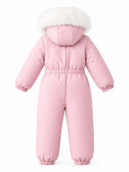 Kids' Padded One-Piece Hooded Snowsuit