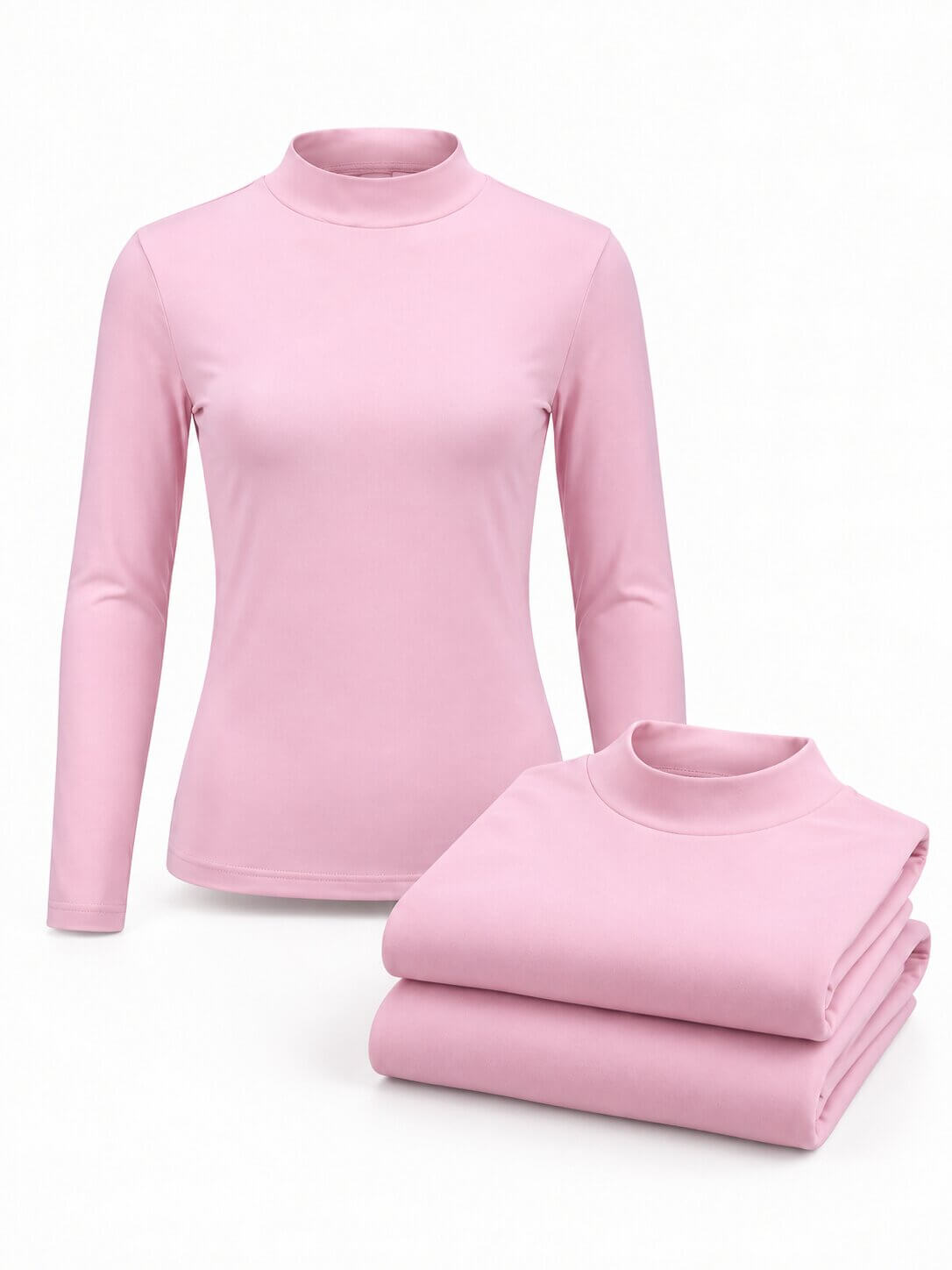 Women's Long Sleeve Mock Neck Golf Tops - 3-Pack