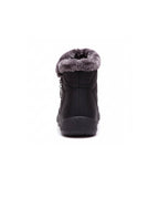 Plush-Lined Zip Winter Ankle Boots with Tread
