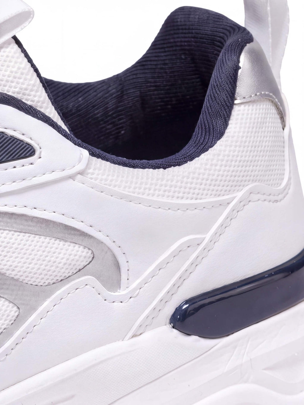 Chunky Walking Shoes with Layered Panels and Mesh Inserts
