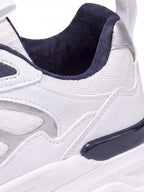 Chunky Walking Shoes with Layered Panels and Mesh Inserts