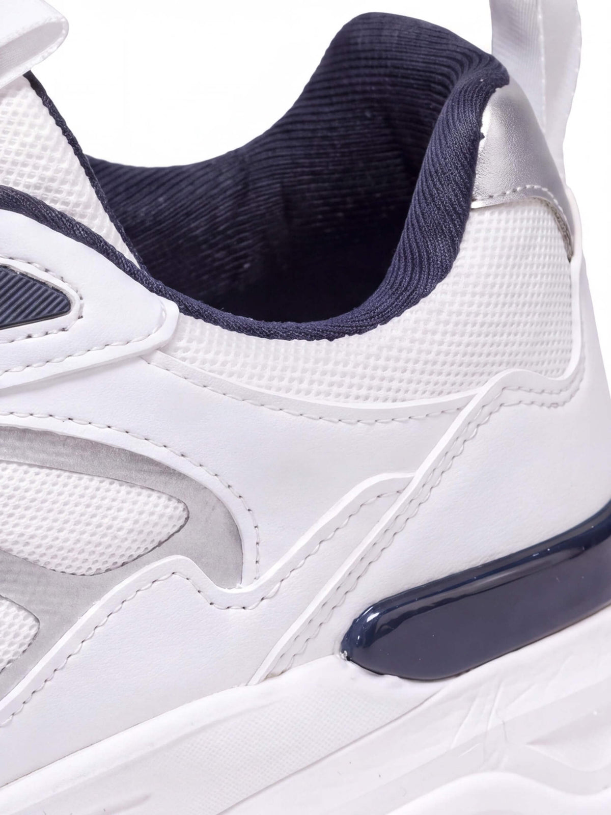 Chunky Walking Shoes with Layered Panels and Mesh Inserts