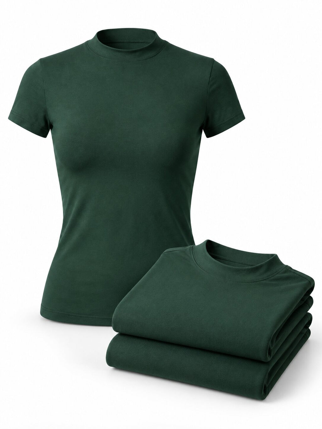 Women's Fitted High-Neck Training T-Shirts - 3-Pack