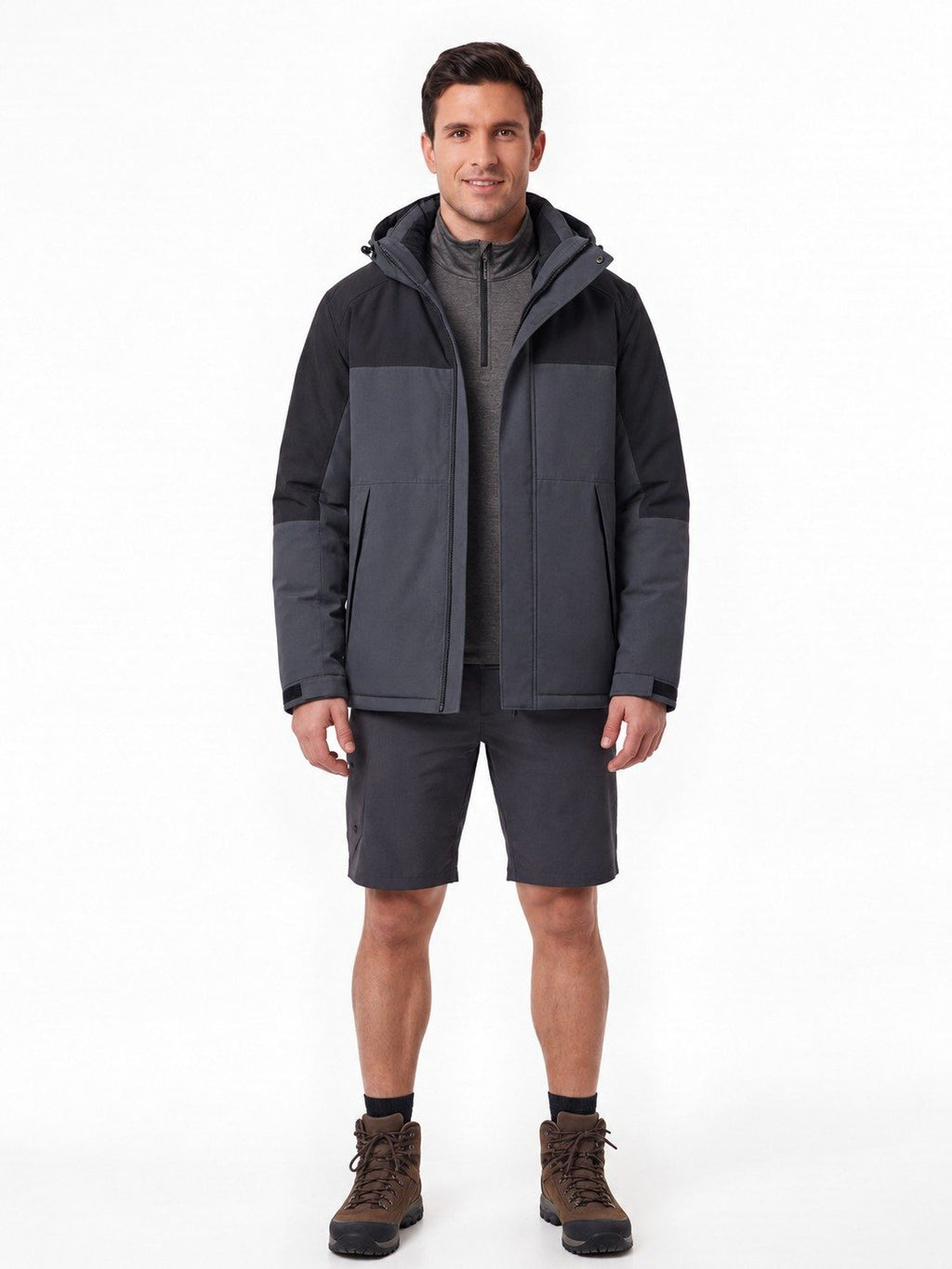 Insulated Hooded Winter Hiking Jacket