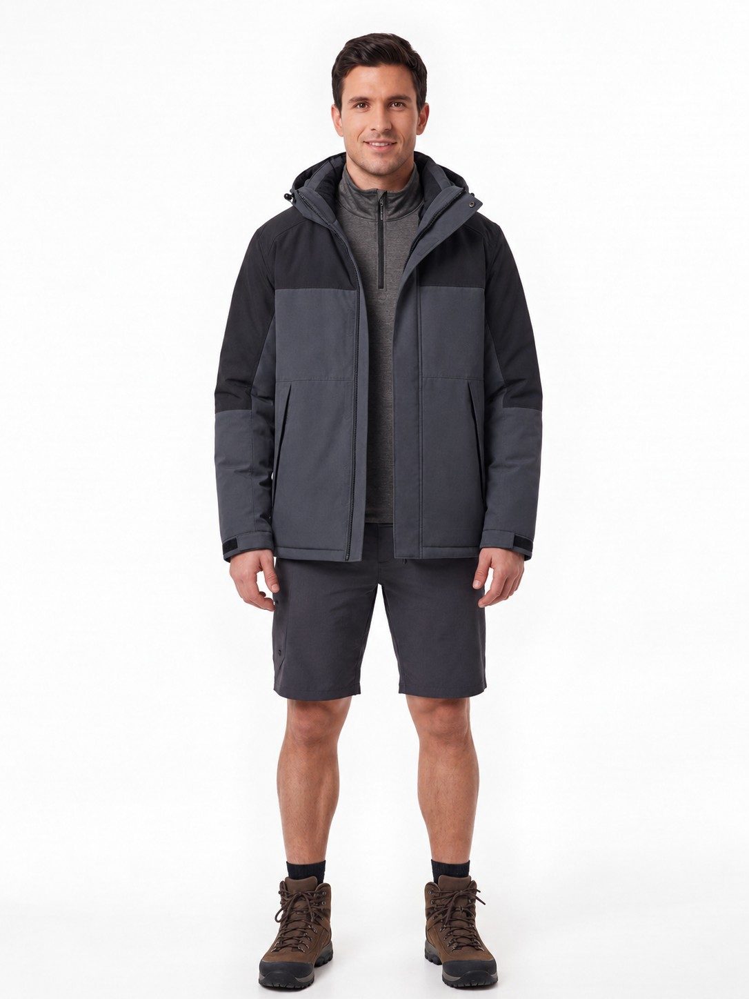 Insulated Hooded Winter Hiking Jacket