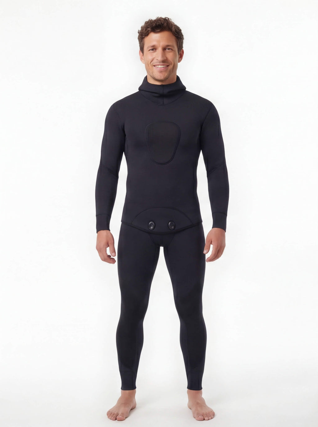 Hooded Spearfishing Wetsuit with Chest Loading Pad
