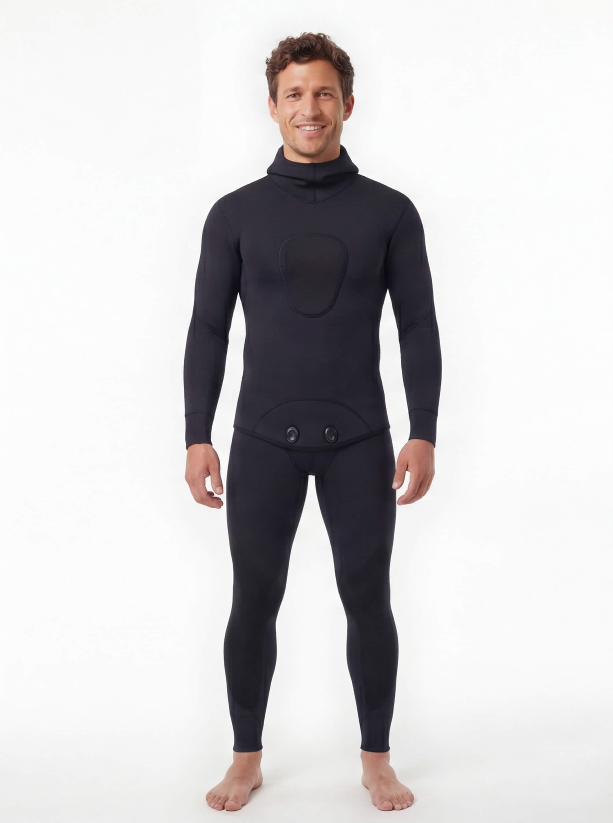 Hooded Spearfishing Wetsuit with Chest Loading Pad