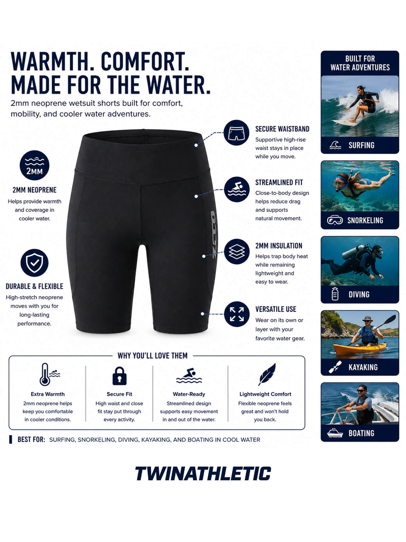 2mm Neoprene Wetsuit Shorts