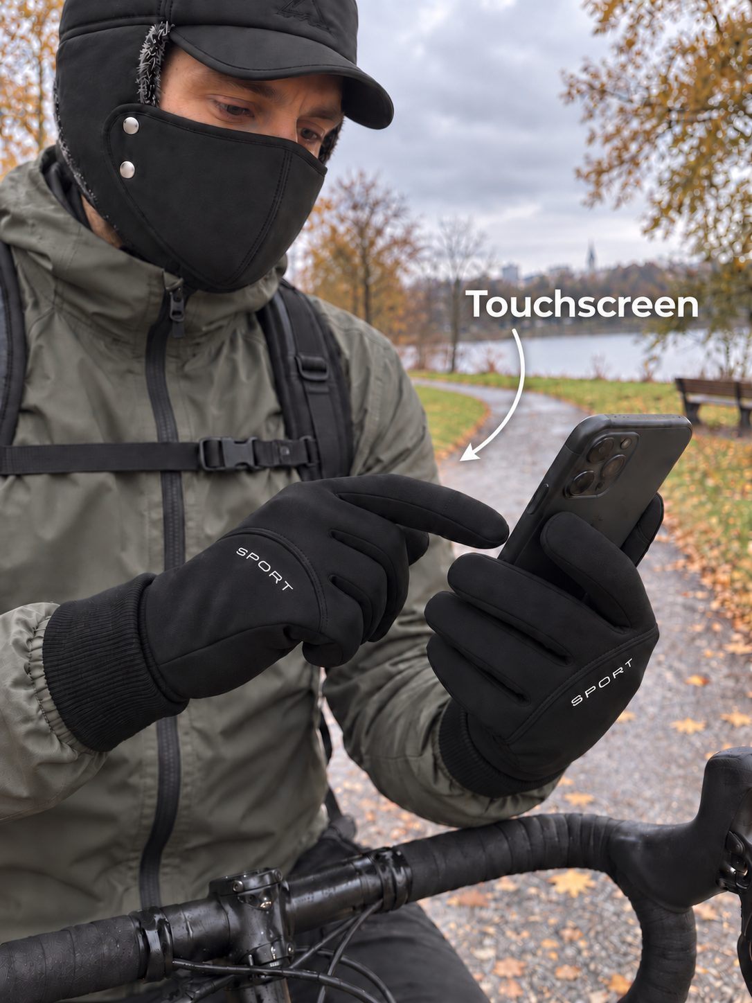Winter Hat, Face Mask & Touchscreen Gloves Set