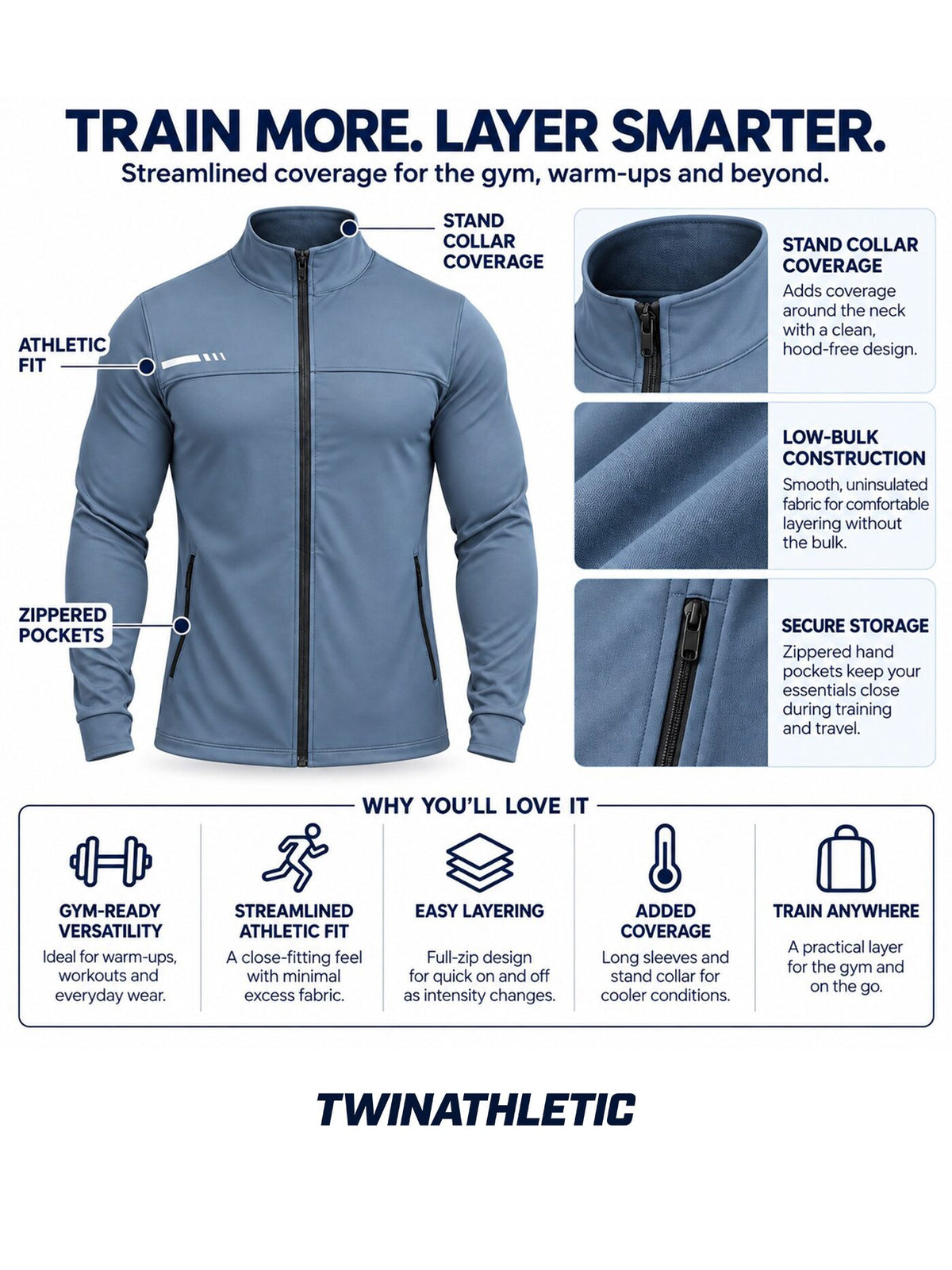 Men's Fitted Full-Zip Training Jacket