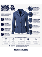 Women’s Equestrian Show Jacket with Contrast Piping