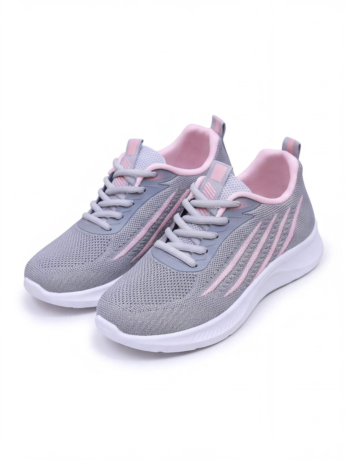 Everyday Running Shoes with Knit Upper and Heel Tabs
