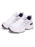 Chunky Walking Shoes with Layered Panels and Mesh Inserts