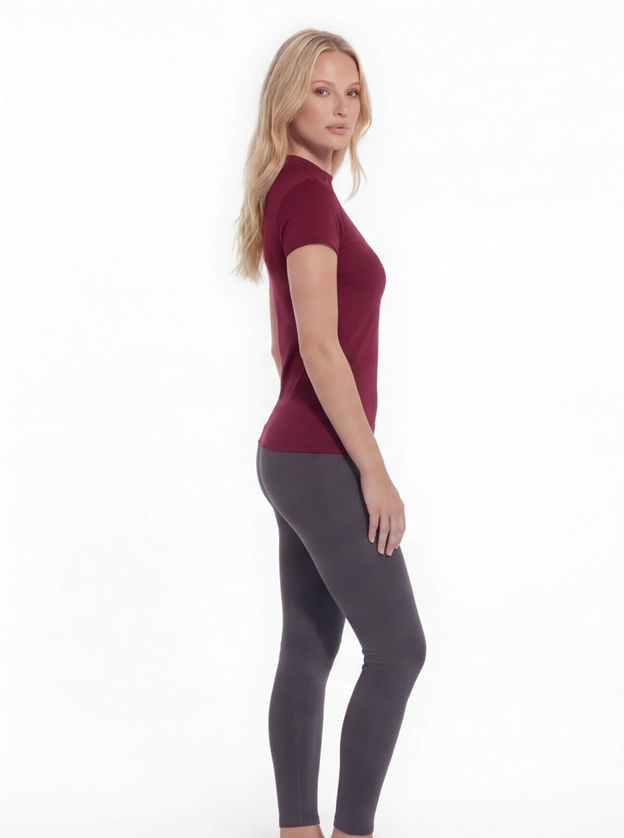 Women’s Fitted Training T-Shirt with High Neck