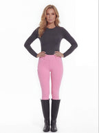 Equestrian Riding Breeches with High Waist and Pocket Flaps