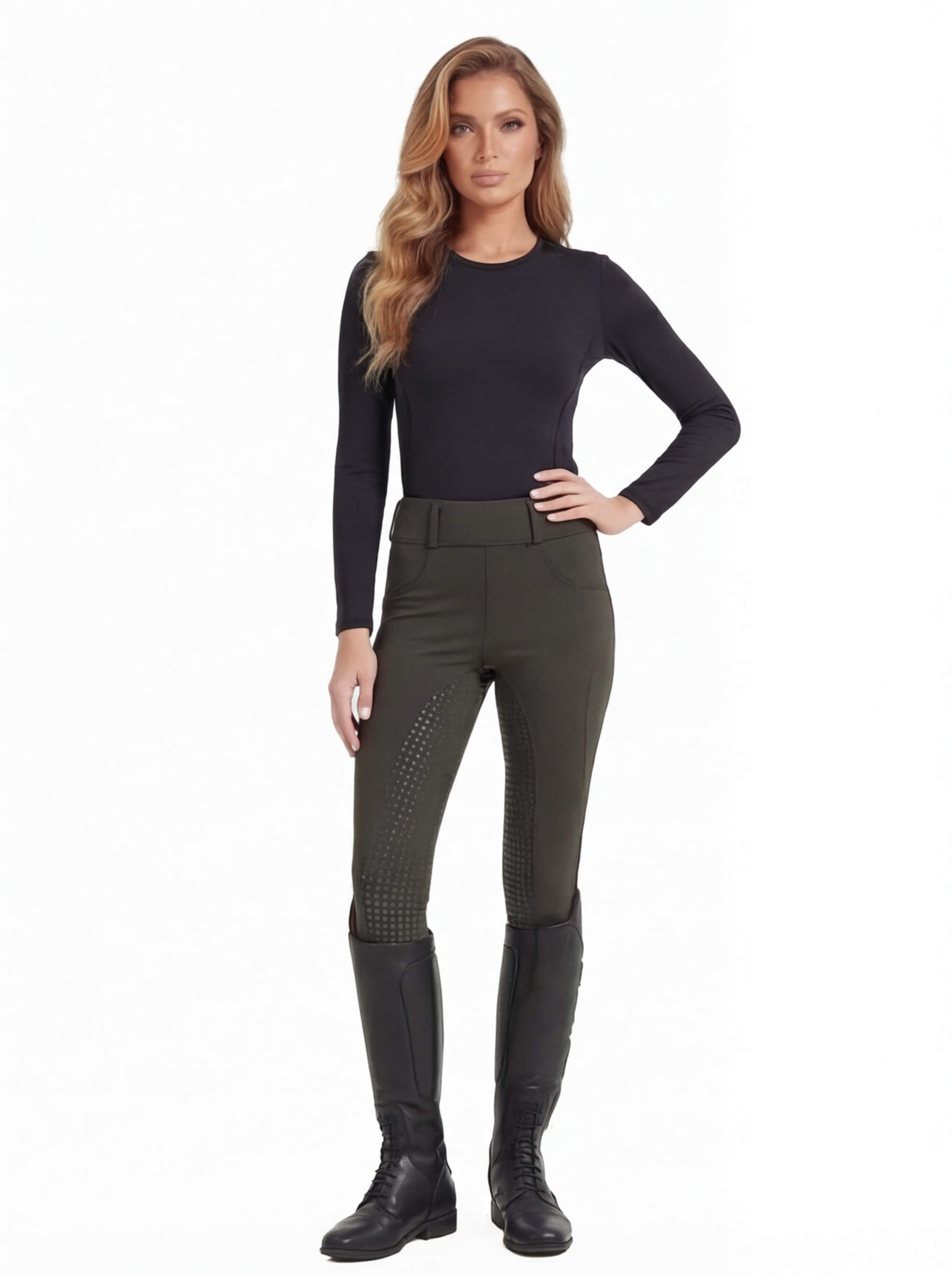 Women's Equestrian Riding Breeches with Full-Grip Seat