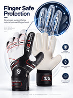 Finger-Save Soccer Goalkeeper Gloves