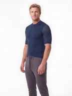 Short-Sleeve Cycling Jersey with Full-Length Front Zipper