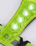 LED Reflective Running Vest with Adjustable Straps