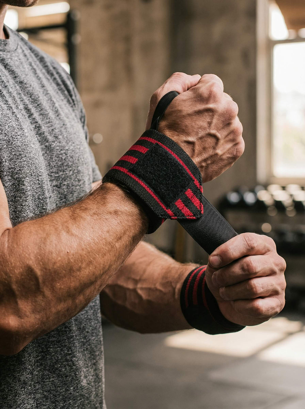 Weightlifting Wrist Wrap Support Strap with Hook-and-Loop