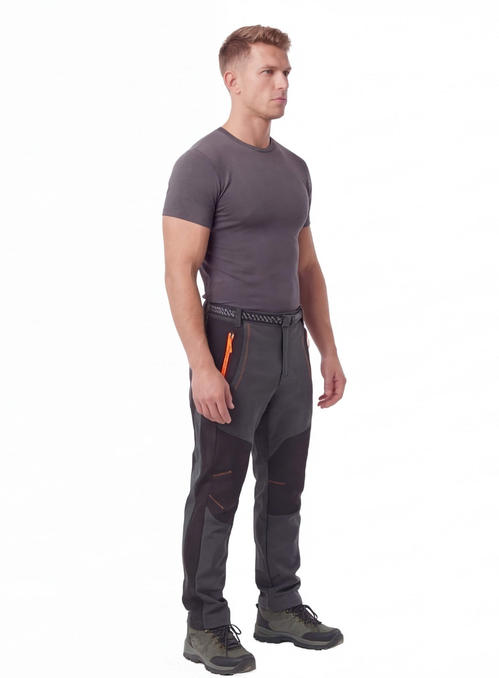 Fleece-Lined Hiking Pants with Zipper Pockets