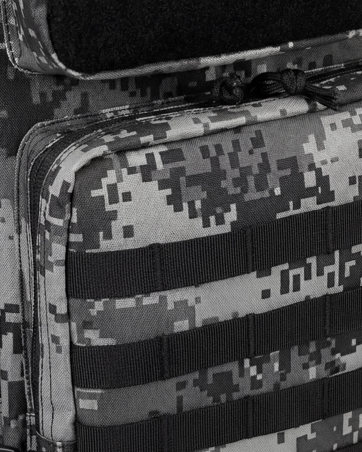 Tactical-Style Backpack with MOLLE Webbing and Patch Panel
