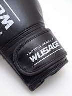 Boxing Training Gloves with Wraparound Wrist Closure