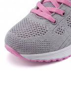 Women’s Lightweight Knit Training Sneakers with Lace-Up Fit