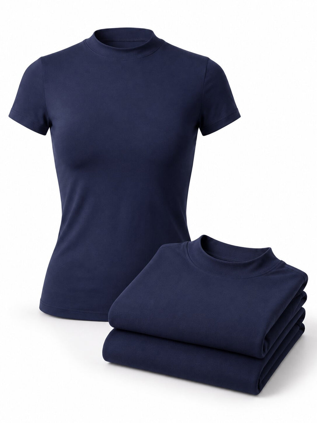 Women's Fitted High-Neck Training T-Shirts - 3-Pack