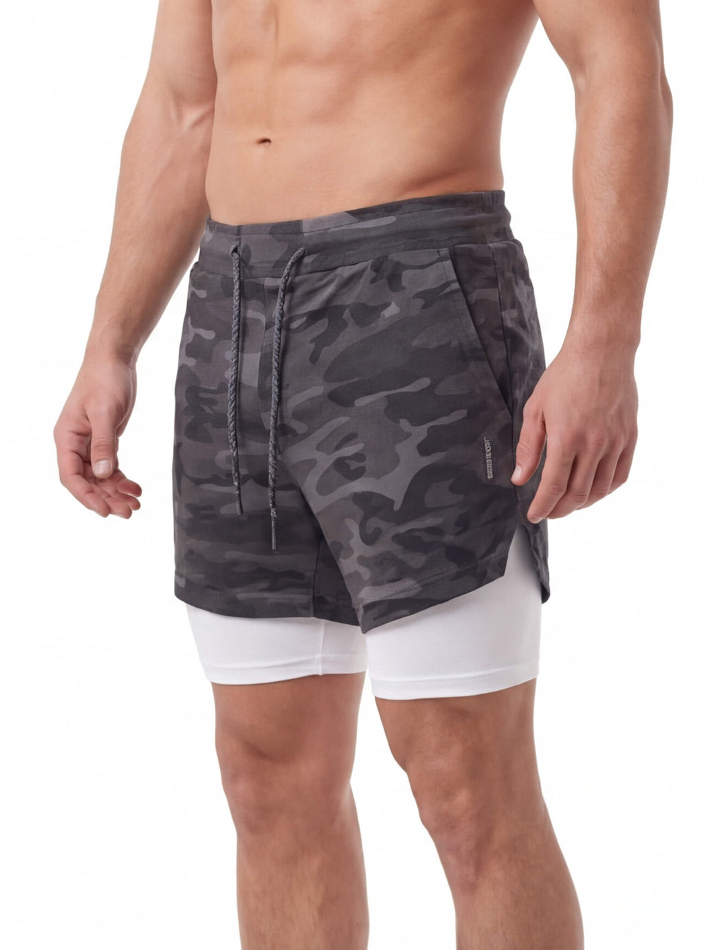 Men's 2-in-1 Training Shorts with Phone Pocket