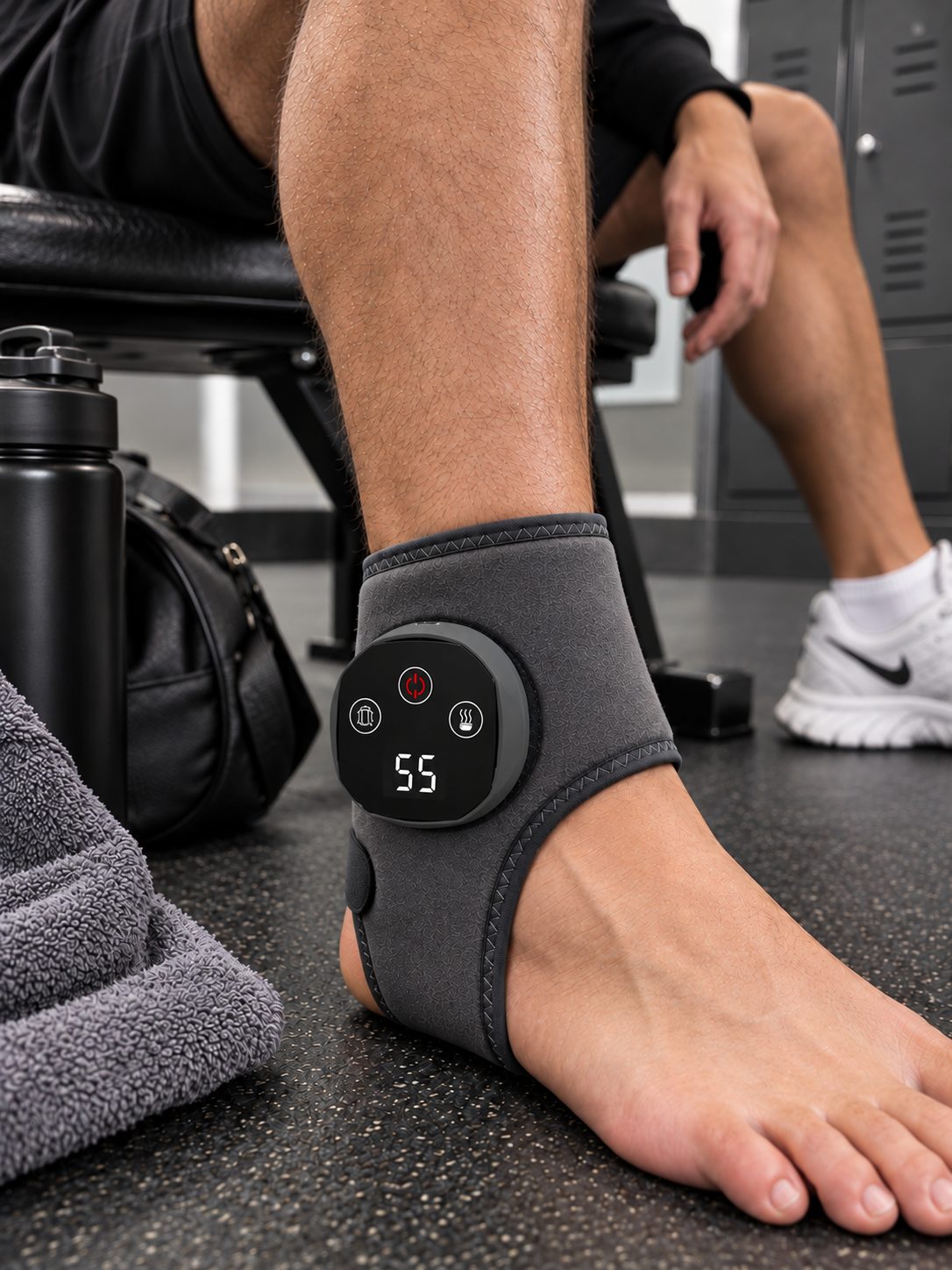 Heated Ankle Massager Wrap with Vibration