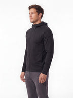 Zip-Up Hooded Fitness Jacket with Athletic Fit