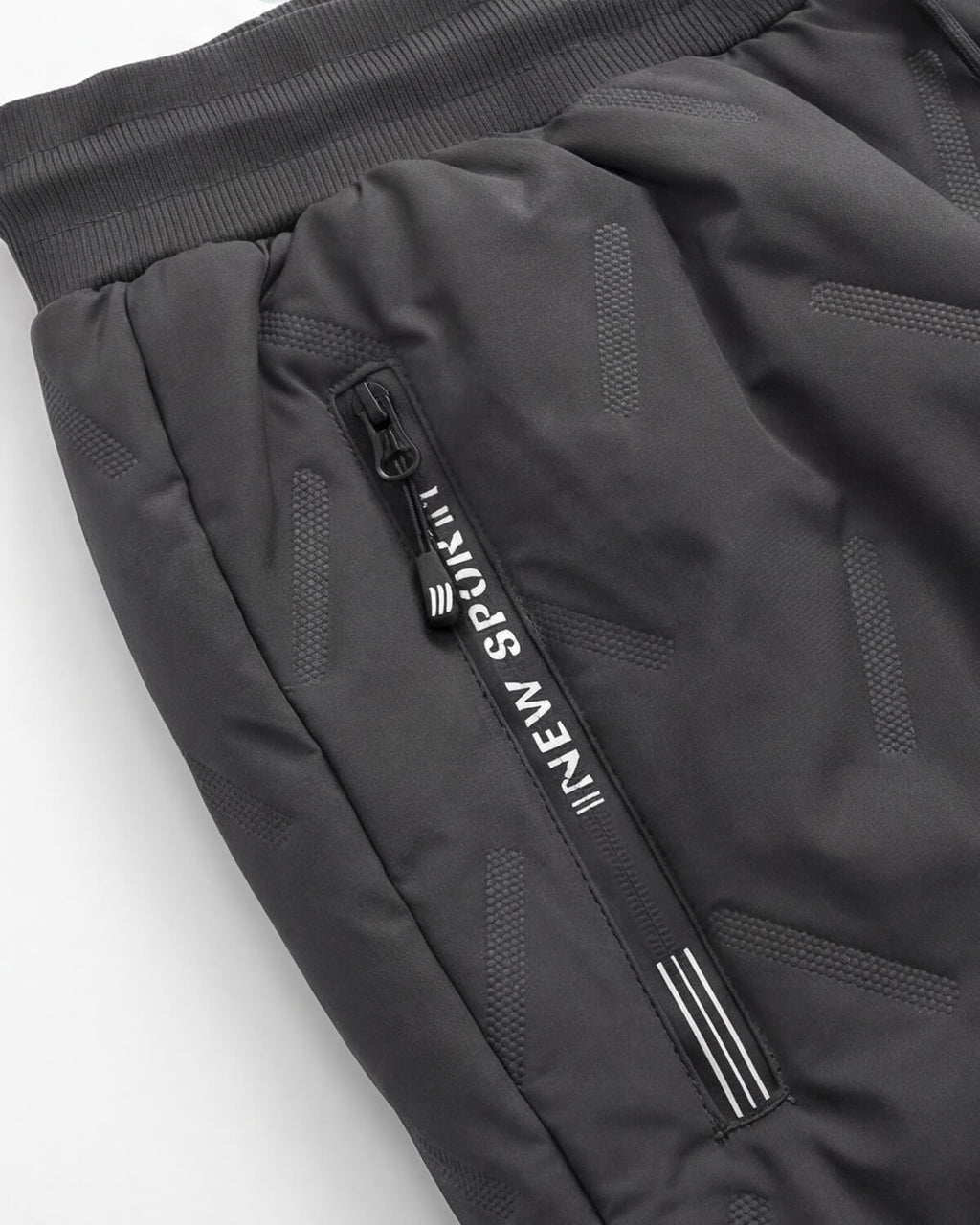Fleece-Lined Hiking Pants with Zipper Pocket and Drawcord