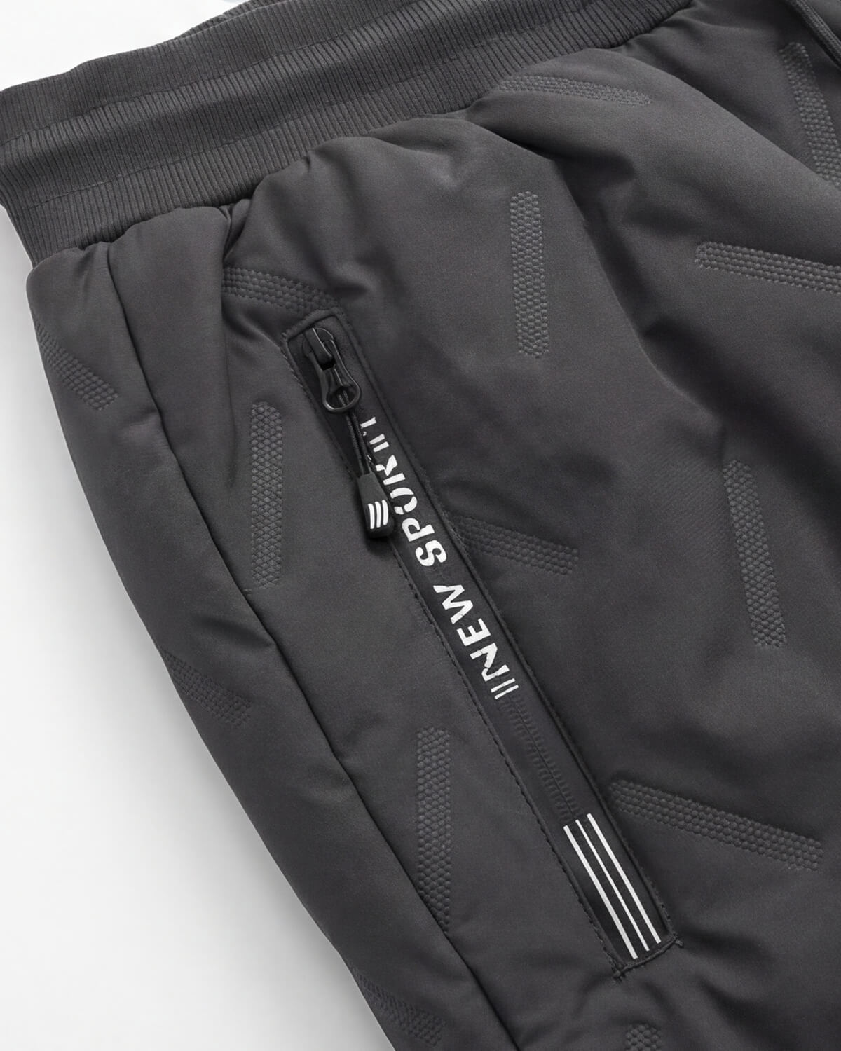 Fleece-Lined Hiking Pants with Zipper Pocket and Drawcord