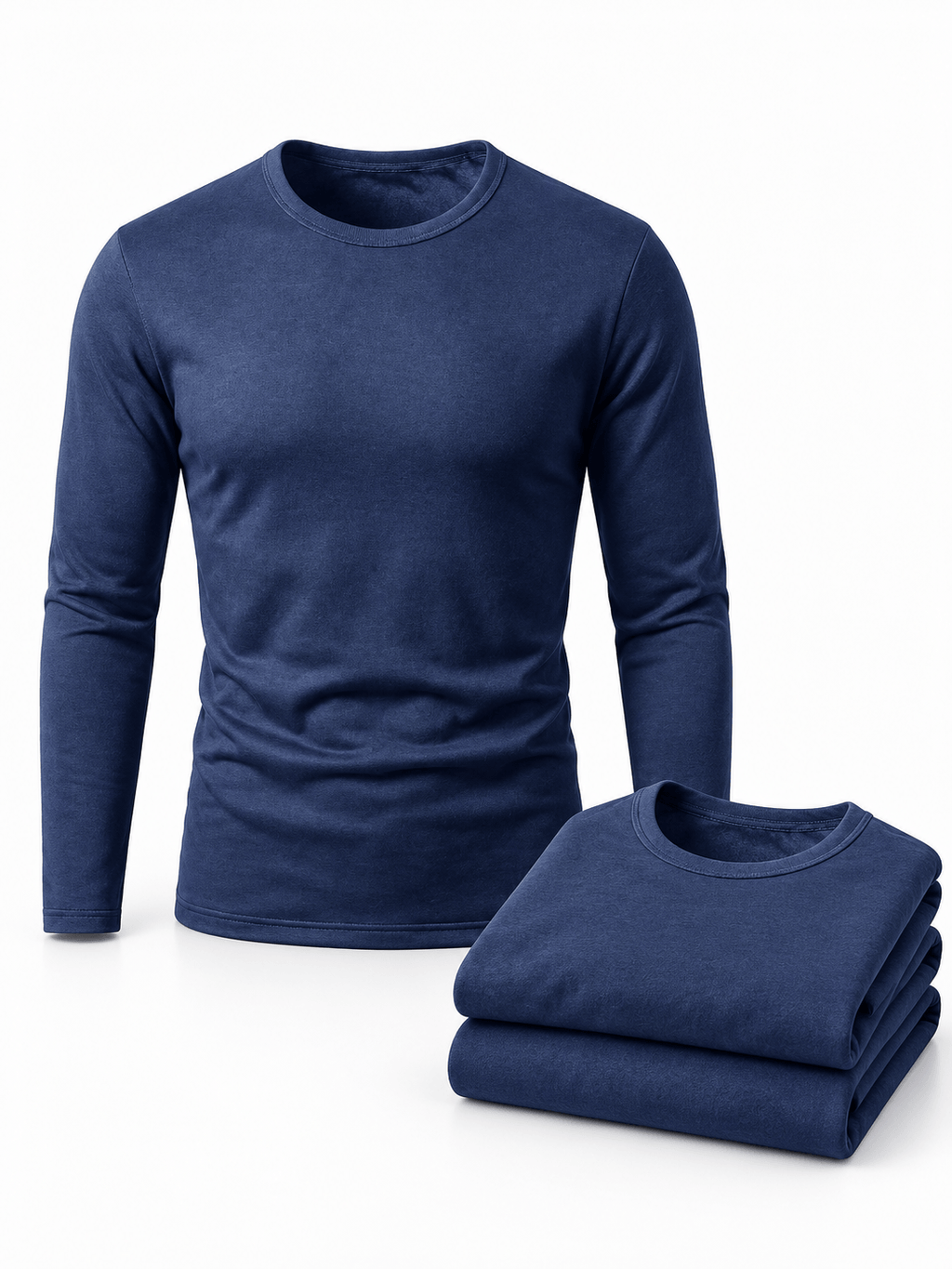 Fleece-Lined Thermal Crewneck Base Layer Shirts 3-Pack