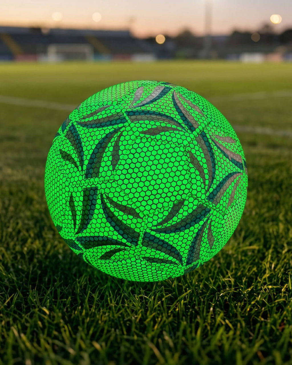 Fluorescent Green Soccer Training Ball with Textured Panels