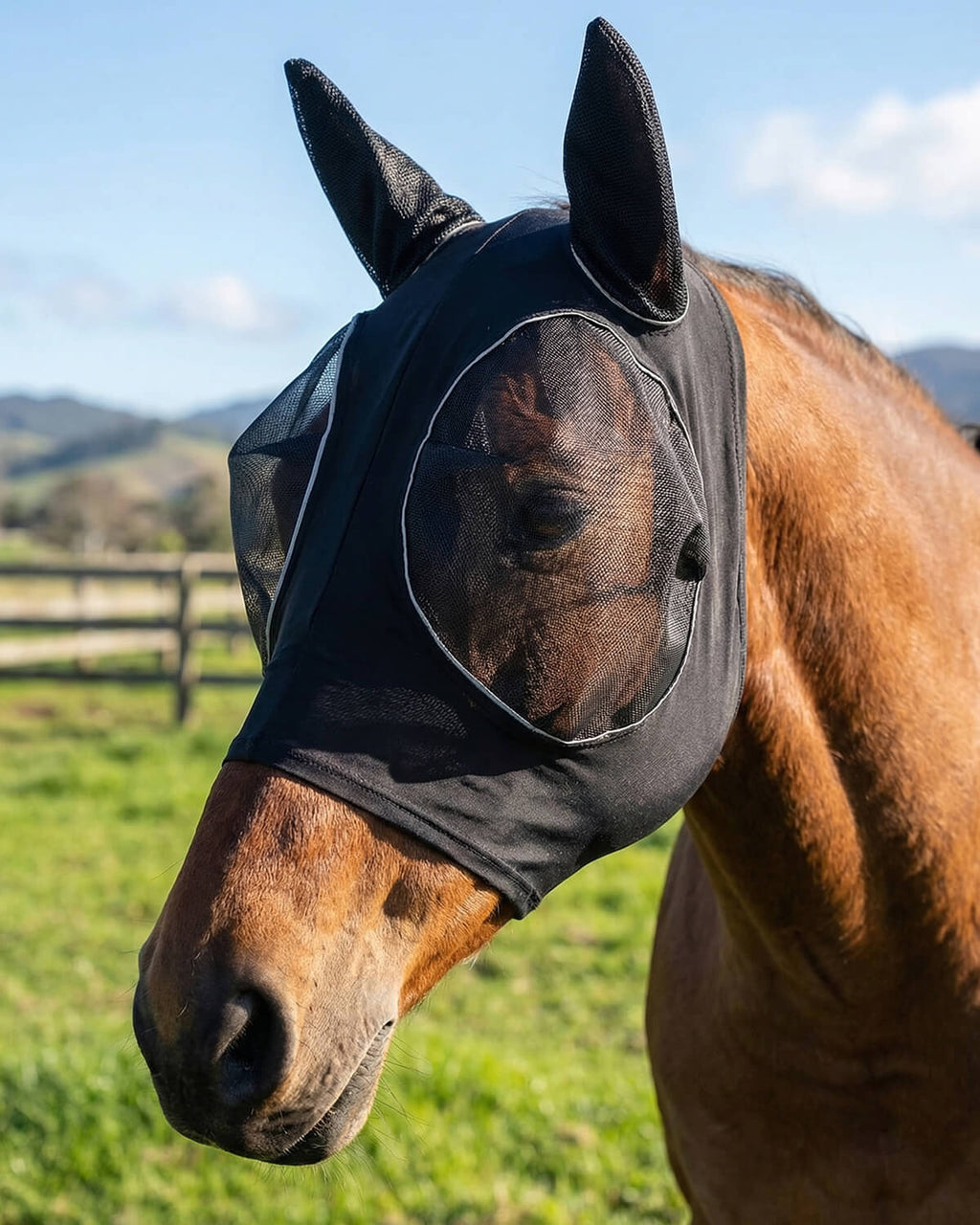 Horse Fly Mask with Mesh Eye and Ear Covers