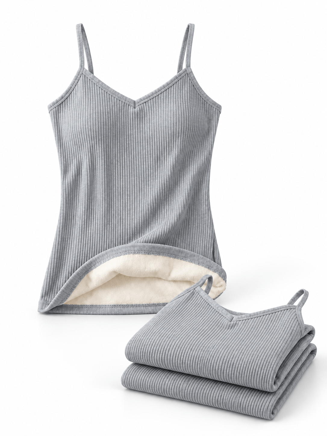 Women's Warm-Lined Ribbed Camisoles 3-Pack