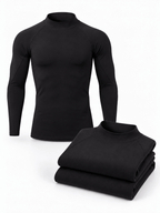 Muscle Fit Long Sleeve Training Shirt 3-Pack - Mock Neck