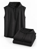 Men's Sleeveless Gym Hoodies - 3-Pack